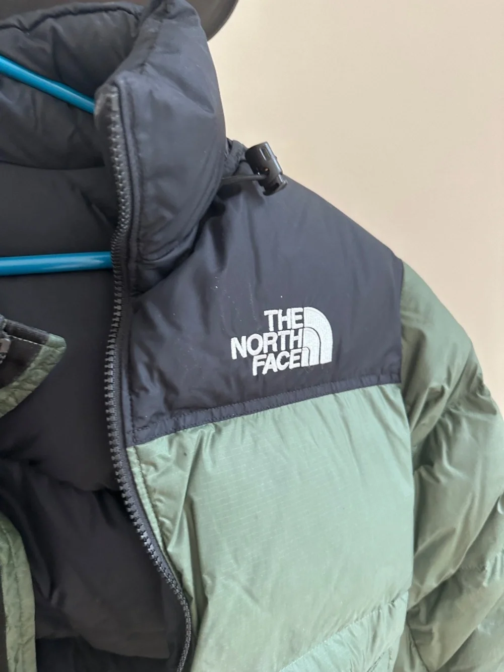 North face green puffer jacket